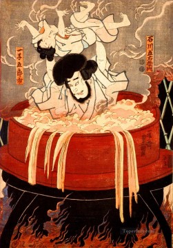 日本 Painting - 石川五右衛門とその息子 歌川五郎市 日本人